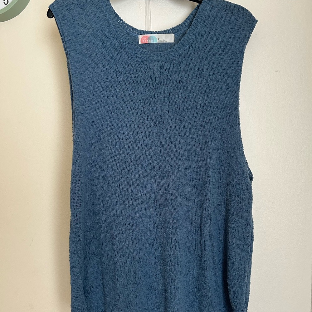 FreePeople Beach Blue Tank Top